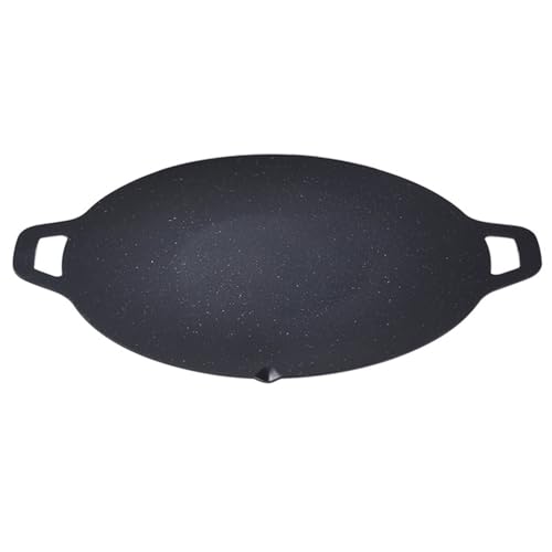 Fiauli Induktionskocher BBQ-Tablett Multifunktionsfunktion Nicht-Ausgleichsgrill Leichtes runde Grillpfanne zum Backen von Grillen Camping kompatibel mit Gasherde-Kocher B 30 cm von Fiauli