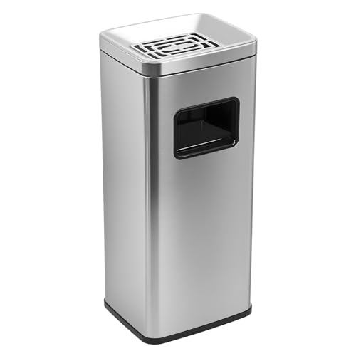 Fiauli Kommerzieller Mülldose 30 x 25,2 68 cm, aus Edelstahl im Freien Mülleimer, abnehmbarer innerer Eimer -Mülldose mit Deckel, Aufzug Aschenbecherdose für Zuhause, Büro, Silber Fiauli Kommerzieller Mülldose 30 x 25,2 68 cm, aus Edelstahl im Freien Mülleimer, abnehmbarer innerer Eimer -Mülldose mit Deckel, Aufzug Aschenbecherdose für Zuhause, Büro, Silber von Fiauli