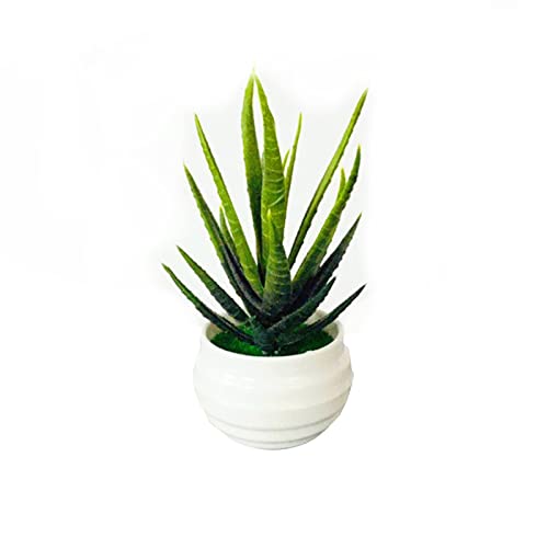 Fiauli Künstliche Pflanze mit Topf, kleine leichte Kunststoff-Topfpflanze, verblasst nicht, realistische künstliche Pflanzen-Display-Form Bonsai für Heimdekoration 1 von Fiauli