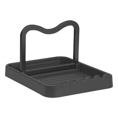 Fiauli Spatel Laga Rack Küche County Shelf Pot Deckelhalter Utensilien Nicht-rutsches Design einfach zu reinigen. Faltbarer Pan-Organizer Ständer sparsam Schwarz von Fiauli