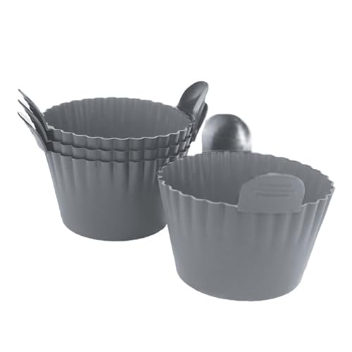 Fiauli Spülmaschine Safer Eierbecher Silikon Back leicht zu reinigen stapelbare hochtemperaturfeste Luft Fritteuchter Wilderer Mikrowelle wiederverwendbares Nicht-Stick-Muffinform Grau 1pc Fiauli Spülmaschine Safer Eierbecher Silikon Back leicht zu reinigen stapelbare hochtemperaturfeste Luft Fritteuchter Wilderer Mikrowelle wiederverwendbares Nicht-Stick-Muffinform Grau 1pc von Fiauli