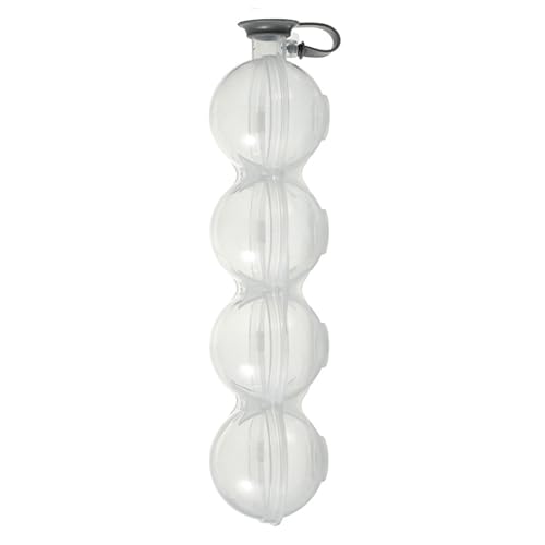 Fiauli Whisky Ice Puck Form Ball Maker 4 Loch Round Cube mit Silikonabdeckung Easy Fill Release Kugel für Cocktails Getränke Benutzerfreundliches Getränk Chilling Chilling 1pc von Fiauli