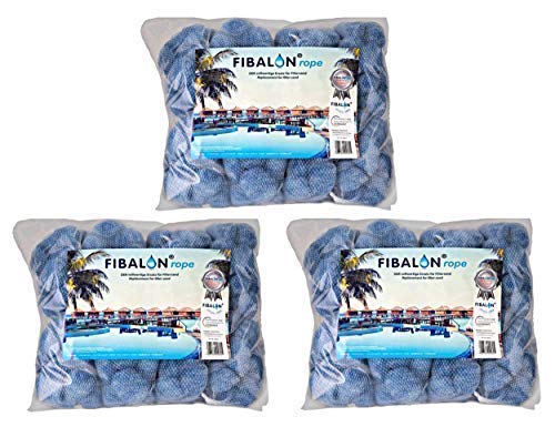 3 x FIBALON ROPE - Hochinnovativer Polymerfaserfilter für Pool Sandfilteranlagen mit 8 verbundenen FIBALON-Netzen von well2wellness