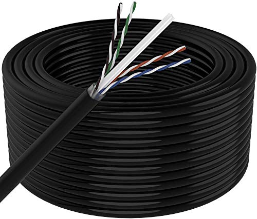 FiberGlobal CAT6 Ethernet-Netzwerkkabel, CCA, 100 m, Schwarz von FiberGlobal