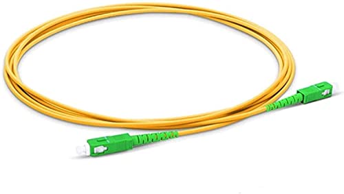 FiberGlobal Singlemode-Glasfaserschlauch,kompatibel mit FTTH - 9/125 OS2 - SC / APC-SC / APC Simplex 10 m gelb von FiberGlobal