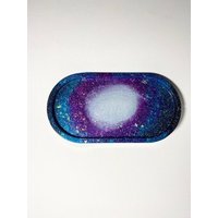 Teal Und Lila Galaxy Trinket Tablett von FiberGramCreations