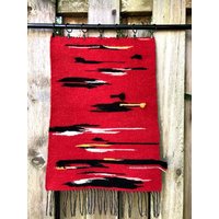 Weben, Vintage, Einzigartige Handgewebte Wandteppiche, Wandbehang, Rahmenwebstuhl, Textil-, Faserkunst von FiberPaintingsStudio