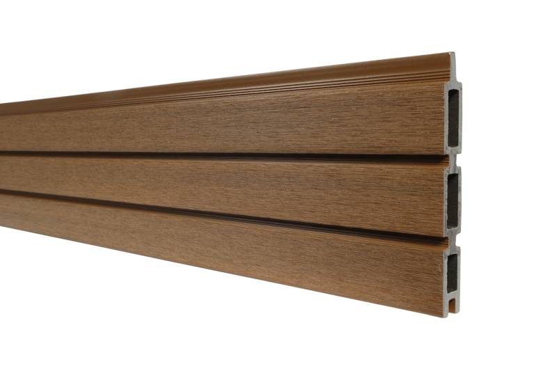 Fiberdeck BOSTON WPC Modern fence board Teak 21x150x1780 mm von Fiberdeck
