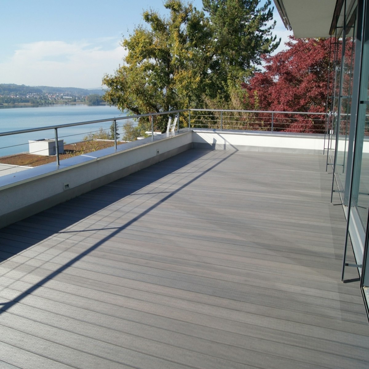 Fiberdeck Premium WPC-Terrassendiele Dark grey, massiv - 23x138x3000mm von Fiberdeck