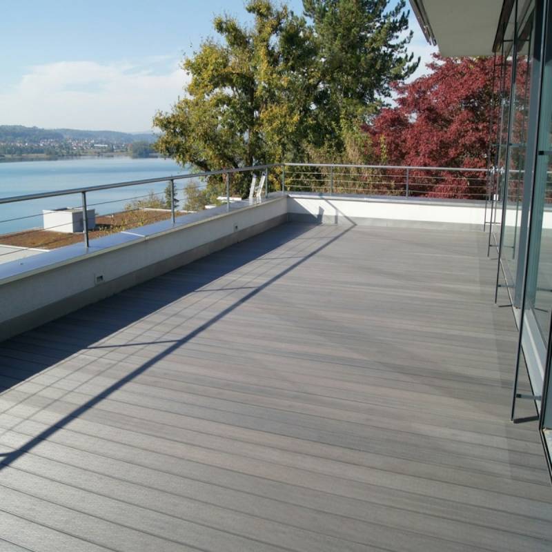 Fiberdeck WPC-Terrassendiele Darg grey, massiv - 23x210x5000mm von Fiberdeck