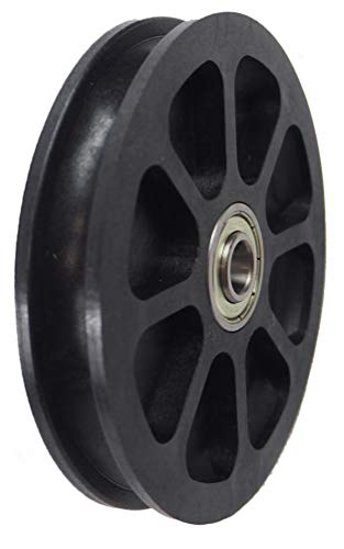 Seilrolle, Durchmesser Ø 100 mm, für Seile bis zu Ø 9 mm mit doppeltem Kugellager mit Distanzring - MADE IN GERMANY von Fiberlane