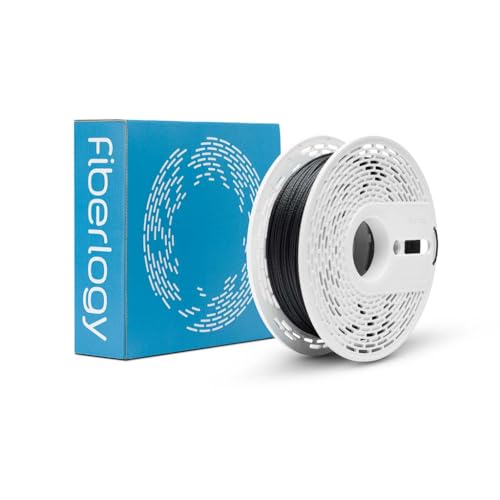 Fiberlogy Nylon PA12 + CF15 schwarz, 1,75 mm (± 0,02), 0,50 kg hochwertiges Kohlefaserverstärktes Filament, hergestellt in der EU. von Fiberlogy