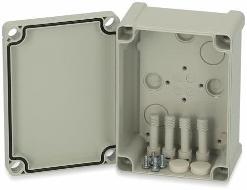 FIBOX TA131007 5814040 Wandgehäuse, Lichtgrau (RAL 7035), 130 x 95 x 65 mm, ABS, 1 Stück von Fibox