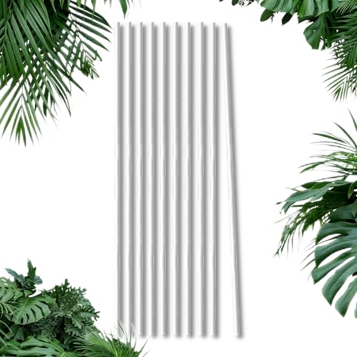 Fibrolux Set 10x Glasfaserstäbe - Pflanzstäbe GFK Pflanzenstab Rankhilfe Tomatenstange Kunststoffstab Blumenhalter Rankstange Pflanzenstütze (Ø 8-1500, Grün) von Fibrolux