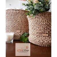 Großer Jute Blumenkorb | Korb Topfpflanzen Cover Pflanzendecke Topfpflanze Großer Jute Blumenkorb | Korb Topfpflanzen Cover Pflanzendecke Topfpflanze von FibsStrings