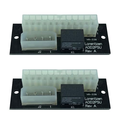 Ficher 2X Dual-Netzteil-Adapter, Synchronous Power Board 24-PIN-Netzteil Dual-Start-Karte ADD2PSU Dual-Power-Startup-Board von Ficher