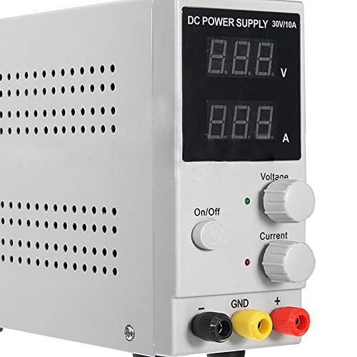 DC-Netzteil variabel 30V 10A, 3 Digitale LED-Anzeige, präzise einstellbares geregeltes Schaltnetzteil von Fichiouy