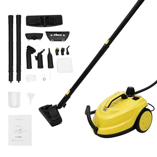 Fichiouy Dampfreiniger 2000W, 5 Bar Hochdruck & 160°C Dampfreiniger, polsterreiniger gerät mit 1.8L Wassertank für Bodendampfer, Teppich, Sofa, Polster, Badezimmer von Fichiouy