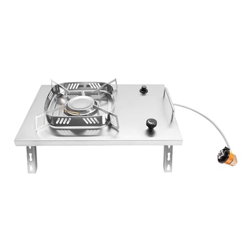 Fichiouy Gas Campingkocher 2600W, Gaskocher Camping Set mit Piezozündung, Tragbarer Faltbarer Tischherd mit Windschutz und Piezo-Zündung Edelstahl Kupfer für Outdoor Camping Picknick RV Reisen Fichiouy Gas Campingkocher 2600W, Gaskocher Camping Set mit Piezozündung, Tragbarer Faltbarer Tischherd mit Windschutz und Piezo-Zündung Edelstahl Kupfer für Outdoor Camping Picknick RV Reisen von Fichiouy