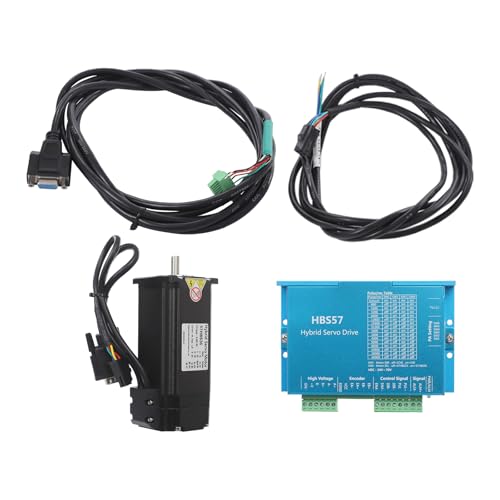 Fichiouy Nema23 Schrittmotorsatz 3,6 Nm 4 A Closed-Loop-Schrittmotortreiber-Set mit Encoder, 2 Phasen – Hochdrehmoment-Motor und Treiber mit 3 m Kabeln für CNC Gravur Dosierung Fichiouy Nema23 Schrittmotorsatz 3,6 Nm 4 A Closed-Loop-Schrittmotortreiber-Set mit Encoder, 2 Phasen – Hochdrehmoment-Motor und Treiber mit 3 m Kabeln für CNC Gravur Dosierung von Fichiouy
