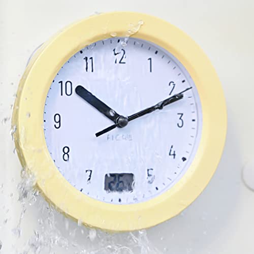 Fichl Wasserdichte Serie Badezimmer/Outdoor-Uhr (Alias- Cremegelb) von Fichl