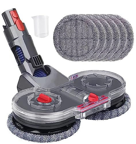 Fictezlove Elektrischer Wischaufsatz für Dyson V12 Detect Slim / V10 Slim Staubsauger, Wischmopp Aufsatz für Dyson V12 Slim mit Abnehmbarer Wassertank und 6 Waschbarer Mopp + 1 Füllbehälter von Fictezlove