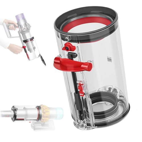Fictezlove Staubbehälter für Dyson V11 V15 SV14 SV15 SV22 Behälter Zubehör Staubsauger, Mülleimer Staubbox Baugruppe Teilenummer 970050-01 und 965443-01 von Fictezlove