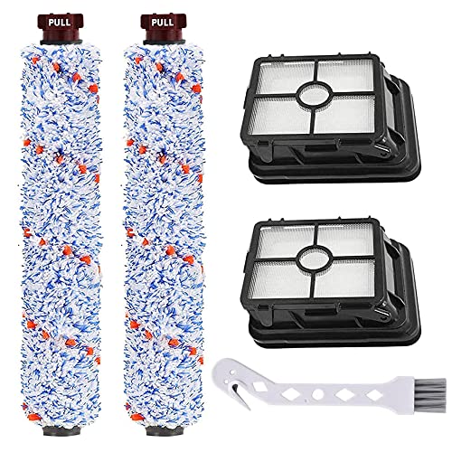 Fictezlove Zubehör für Bissell Crosswave 3-in-1, 2 Stück Ersatzfilter und 2 Stück Multiflächen-Bürstenrolle Haustier für Bissell CrossWave 1866 1785 2052 1713 2225N Staubsauger von Fictezlove
