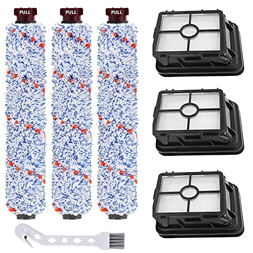 Fictezlove Zubehör für Bissell Crosswave 3-in-1, 3 Stück Ersatzfilter und 3 Stück Multiflächen-Bürstenrolle Haustier für Bissell CrossWave 1866 1785 2052 1713 2225N Staubsauger von Fictezlove