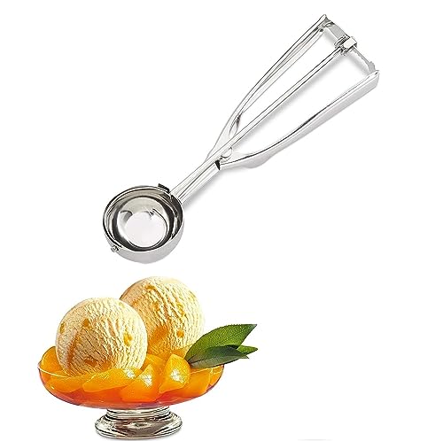 Edelstahl Eisportionierer mit Auslöser, Edelstahl Keksportionierer, Edelstahl Eisportionierer Eisportionierer mit Auslöser für Obst, Eiscreme, Plätzchen, Kuchen Teig, Kartoffelpüree(4 cm) von Fictory