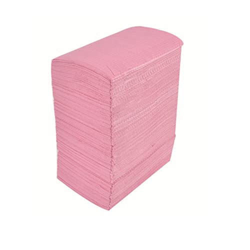 Fictory 125 Stück Tattoo-Reinigungspads – saugfähiges, dickes Tuch, Einweg-Tischdecke, rosa von Fictory