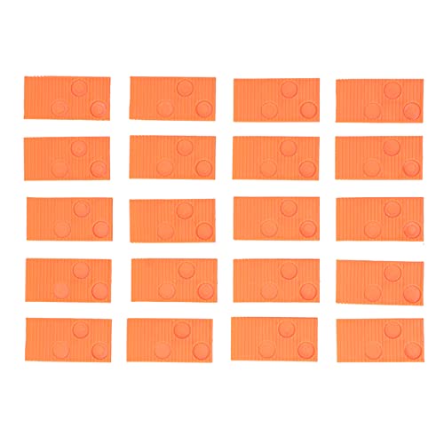 Fictory 20-teiliges Klopfblock-Set für einfache Installation von Fliesen und Laminatböden, langlebiges und kostengünstiges Bodenbelag-Set, Orange von Fictory