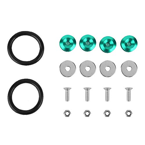 Fictory Auto-Motorraum-Verkleidungsset, Unterlegscheiben/Schrauben aus Aluminiumlegierung, universelle Passform, einfache Installation, Grün Fictory Auto-Motorraum-Verkleidungsset, Unterlegscheiben/Schrauben aus Aluminiumlegierung, universelle Passform, einfache Installation, Grün von Fictory
