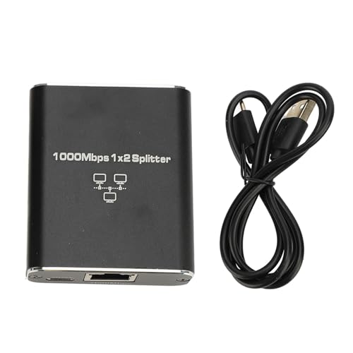 Fictory Ethernet-Splitter, 1000 Mbit/s, löst Verbindungsprobleme, Stromversorgung über USB für einfache Einrichtung, kompatibel mit Cat8/Cat7/Cat6/Cat5 – Hochgeschwindigkeits-LAN-Sharing für mehrere Fictory Ethernet-Splitter, 1000 Mbit/s, löst Verbindungsprobleme, Stromversorgung über USB für einfache Einrichtung, kompatibel mit Cat8/Cat7/Cat6/Cat5 – Hochgeschwindigkeits-LAN-Sharing für mehrere von Fictory