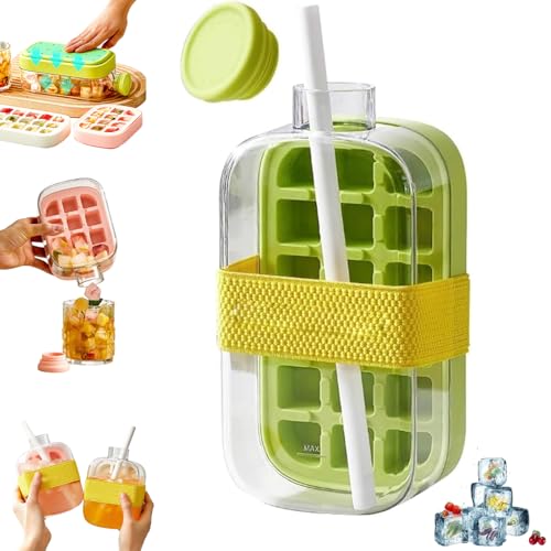 Eiswürfelbehälter Mit Deckel Und Behälter,ice Cube Bottle,eiswürfelflasche Mit Deckel,2 In 1 Ice Cube Tray,Water Bottle with Lid and Container,Easy Press To Release The Ice,Ice Cube Tray for Drinks Eiswürfelbehälter Mit Deckel Und Behälter,ice Cube Bottle,eiswürfelflasche Mit Deckel,2 In 1 Ice Cube Tray,Water Bottle with Lid and Container,Easy Press To Release The Ice,Ice Cube Tray for Drinks von Ficugxd