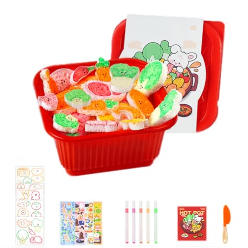 Fun Puffy Foam DIY Squishy Kit,Magic Foam Texture Painting Kit,Niedliche Gemüse 3D Puffy Paint mit Muster und Aufkleber,Magische 3D Effekt Textur Malerei DIY Kunst Zubehör Mit 5 Farben Stifte-1 set Fun Puffy Foam DIY Squishy Kit,Magic Foam Texture Painting Kit,Niedliche Gemüse 3D Puffy Paint mit Muster und Aufkleber,Magische 3D Effekt Textur Malerei DIY Kunst Zubehör Mit 5 Farben Stifte-1 set von Ficugxd