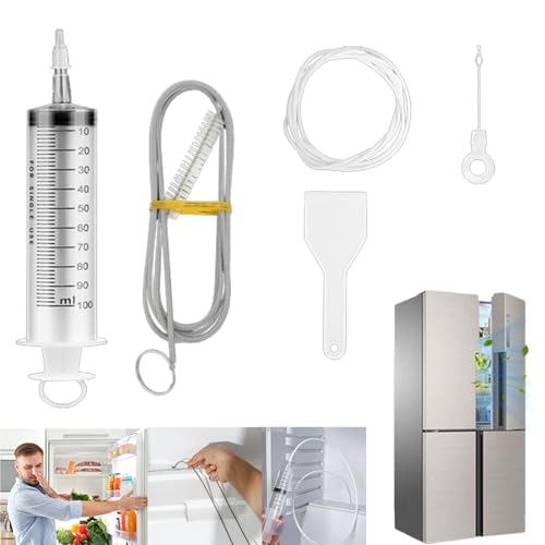 Kühlrohrbagger,kühlschrankreinigerset,kühlschrank-entleerungsbagger Und Reinigungsset,kühlschrank Abfluss Reinigung,refrigerator Cleaner,reinigungswerkzeug Für Abflusslöcher,kühlschrank Bagger Set von Ficugxd