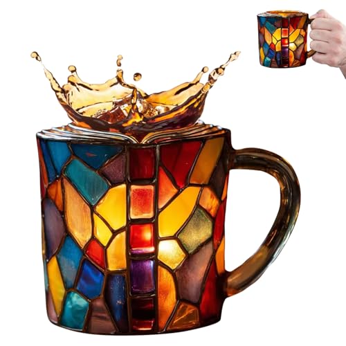 solymall bookhaven mug,bemalter buchbecher,bemalte buchtasse,bücher tasse 3d kreativ,lackierter buchbecher,lackiertes buch tasse,bemalte buch-tasse | cappuccino tasse mit griff für heißgetränke (C) von Ficugxd