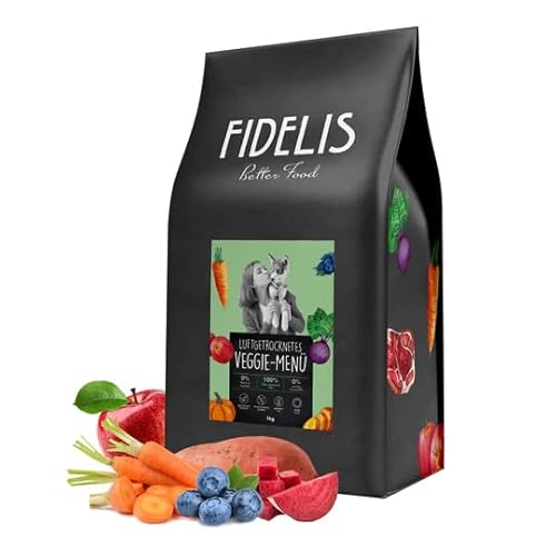 Fidelis - Getrocknetes Veggie-Menü für Hunde 1kg - Premium vegetarisches Hundefutter trocken mit 100% Gemüse, Obst & Leinöl - Proteinhaltiges Trockenfutter Hund luftgetrocknet - Zucker- & Getreidefrei Fidelis - Getrocknetes Veggie-Menü für Hunde 1kg - Premium vegetarisches Hundefutter trocken mit 100% Gemüse, Obst & Leinöl - Proteinhaltiges Trockenfutter Hund luftgetrocknet - Zucker- & Getreidefrei von Fidelis
