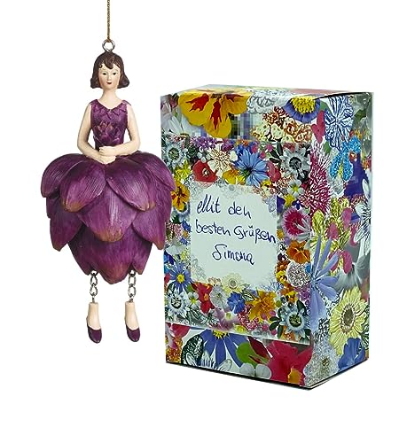 Fiebiger Floristik Blumen-Mädchen Artischockenmädchen dunkellila zum Hängen Elfen-Dekofigur Flower Fairy Figur Blumenfigur Skulptur Blumenkinder in Geschenk-Box Fiebiger Floristik Blumen-Mädchen Artischockenmädchen dunkellila zum Hängen Elfen-Dekofigur Flower Fairy Figur Blumenfigur Skulptur Blumenkinder in Geschenk-Box von Fiebiger Floristik