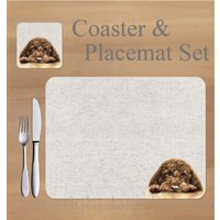 Cavapoo/Cockerpoo Platzset Und Untersetzer Mit Kunstwerken Von Jane Bannon von FieldandFurGifts
