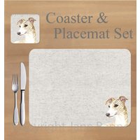 Greyhound, Whippet Tischset Und Untersetzer Set Mit Kunstwerken Von Jane Bannon Greyhound, Whippet Tischset Und Untersetzer Set Mit Kunstwerken Von Jane Bannon von FieldandFurGifts