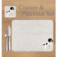 Springer Spaniel Platzset Und Untersetzer Mit Einem Kunstwerk Von Jane Bannon von FieldandFurGifts