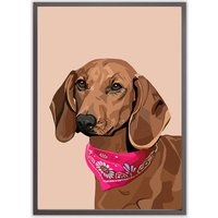 Personalisieren Sie Dackel Hund Druck, Anpassen Poster Weihnachtsgeschenk, Bunte Kunst Für Hundeliebhaber, Pop Art Hündchen Geschenk von FieldingArtworks