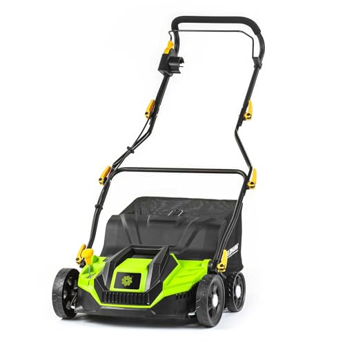 2-in-1-Elektro-Vertikutierer und Rechen, 1300 W, 320 mm Schnittbreite, 40-l-Behälter, Verstellbarer Griff, Schnitttiefe -12 bis +10 mm, 2 austauschbare Zylinder von FIELDMANN