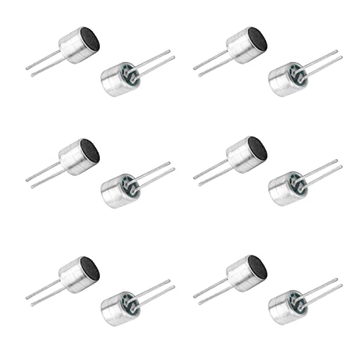 Fielect 20 Stück 6050P-50DB Elektret-Mikrofon-Tonabnehmer 6 mm x 5 mm zylindrisches Kondensatormikrofon mit Pins für Leiterplatte. Fielect 20 Stück 6050P-50DB Elektret-Mikrofon-Tonabnehmer 6 mm x 5 mm zylindrisches Kondensatormikrofon mit Pins für Leiterplatte. von Fielect
