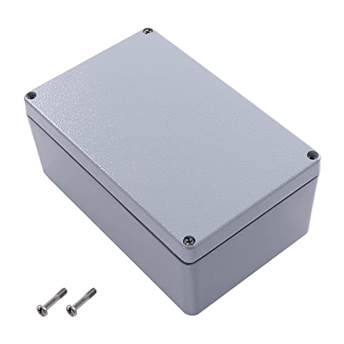 Fielect Aluminiumgehäuse Projektbox Wasserdicht IP65 Metall Anschlussdose Universal Elektroprojekt Gehäuse Box, 18,8 x 12 x 7,8 cm von Fielect
