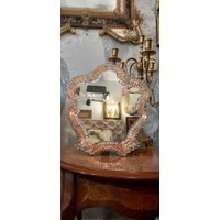 Alte Venezianer Spiegel Murano Glas von Fierariu