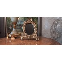 Antiker Spiegel Aus Massiv Messing von Fierariu