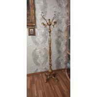 Vintage Garderobe Aus Messing Und Onyx Marmor Italien von Fierariu